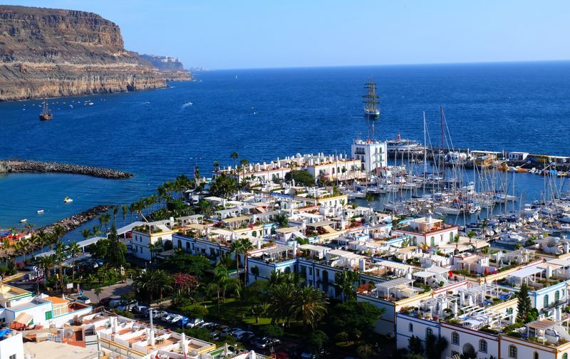 Puerto Mogan canaries voyage moto