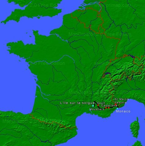 provence motorcycle tour map