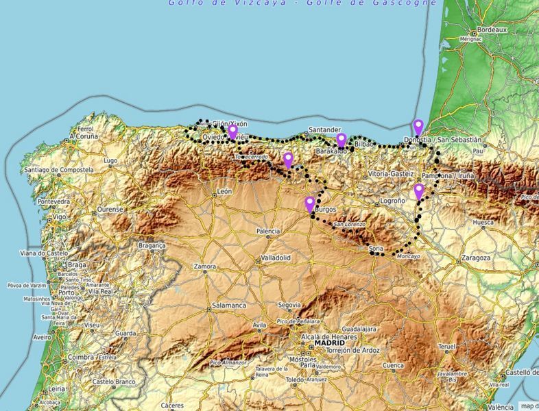 map asturias tour map asturias motorcycle tour