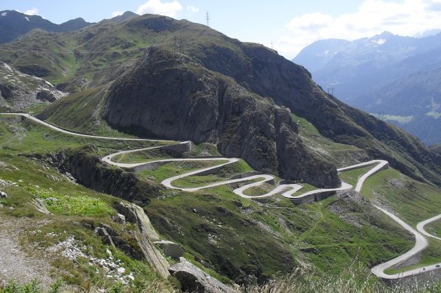St Gothard pass pass alps motorcycle ride