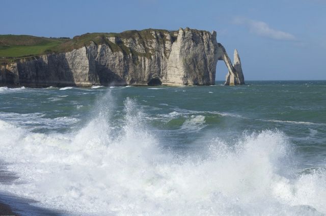 etretat cliffs normandy motorcycle tour france