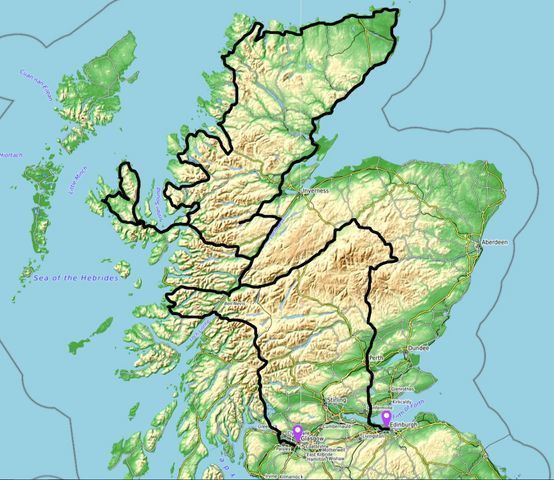 map Scotland motorcycle tour map of scotland