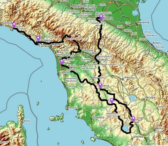 map tuscany tour map italy