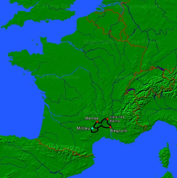 cevennes tour map cevennes-carte-ride-in-tours