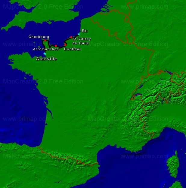 normandy tour map normandie-carte-ride-in-tours